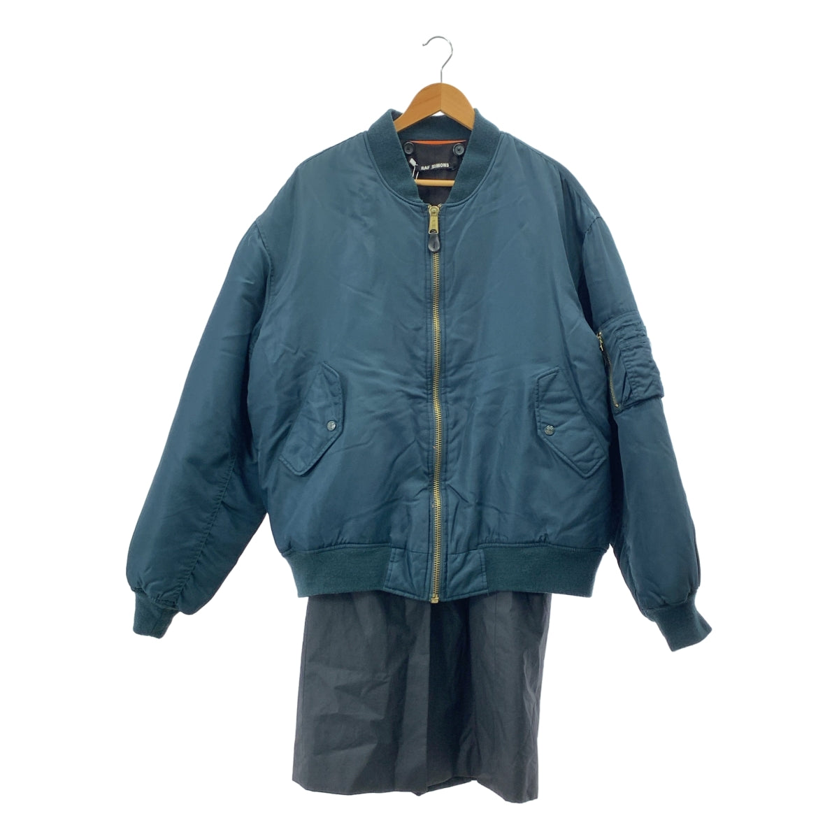 RAF SIMONS / ラフシモンズ | 2001AW | Riot期 ライナードッキング レイヤード MA-1 ボンバージャケット | OS | メンズ