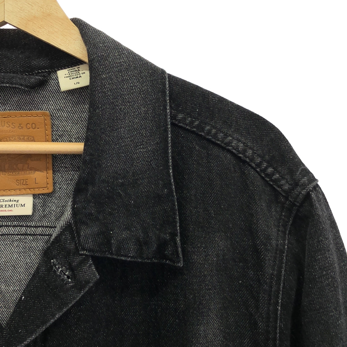 Levi's | x BIOTOP / PREMIUM / 超大黑色牛仔外套 | 尺寸 L |