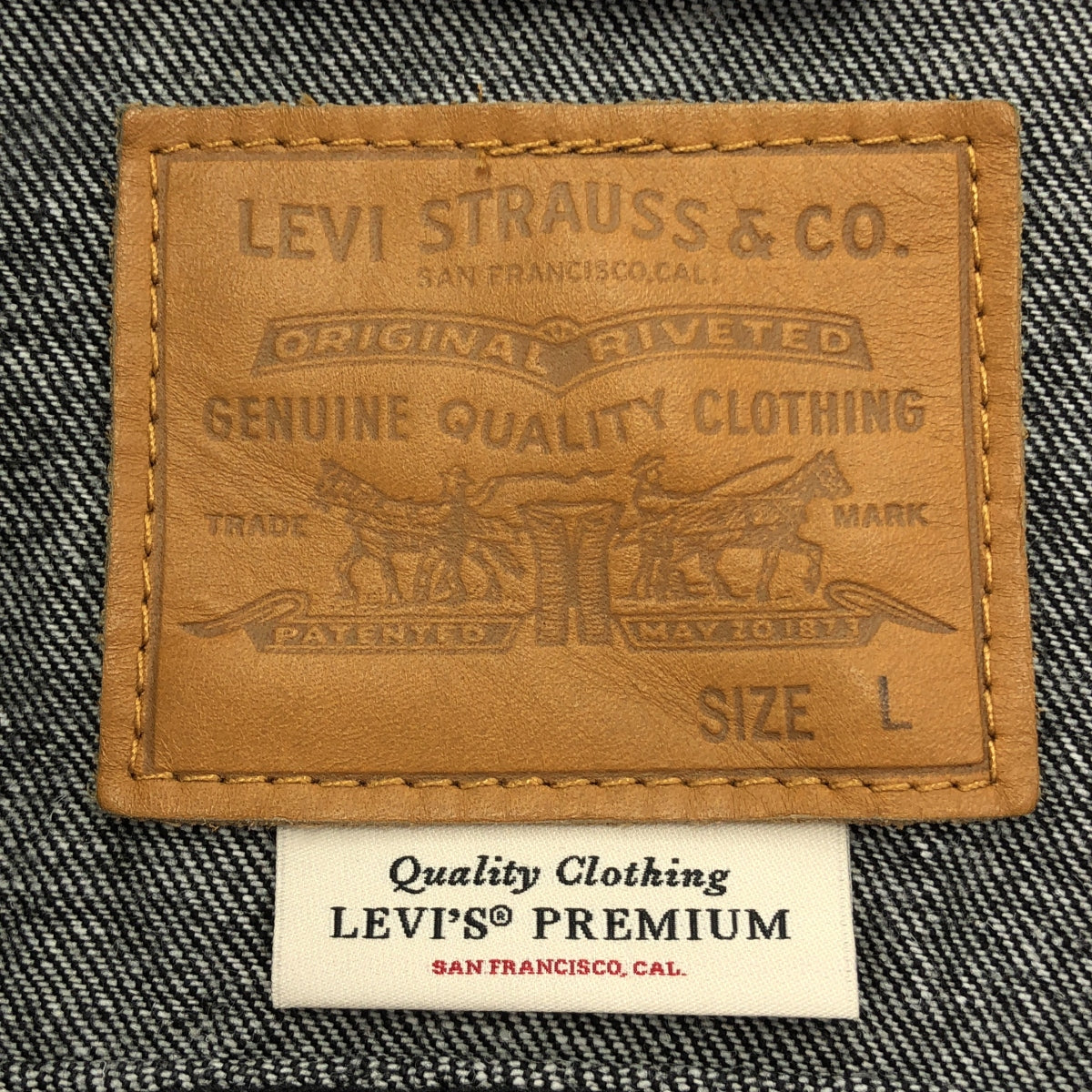 Levi's | x BIOTOP / PREMIUM / 超大黑色牛仔外套 | 尺寸 L |