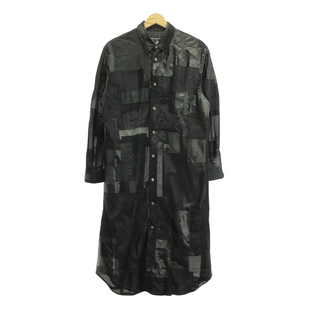 [品相良好] JUNYA WATANABE COMME des GARCONS / 渡邊淳彌 | 2021SS | 聚酯混合材質拼布襯衫裙 | S | 黑色 | 女款