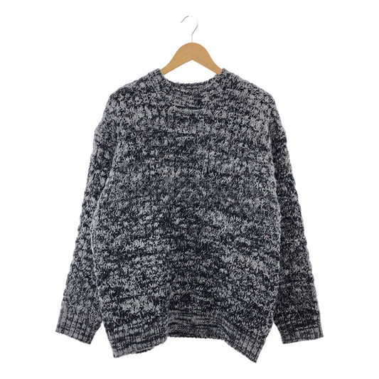 【美品】  EPICE / エピス | Wool Honeycomb Mix Knit / ウール ニット プルオーバー | M | ブルー/グレー系 | メンズ