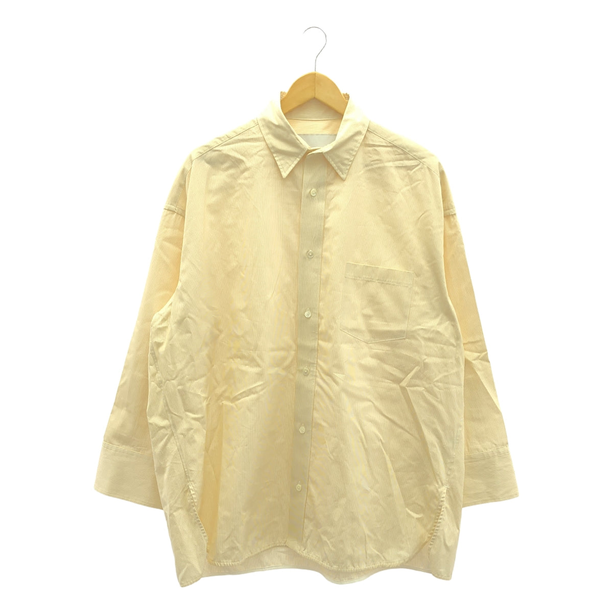 [狀況良好] TICCA |條紋超大襯衫 | F |橙色/白色|女性的