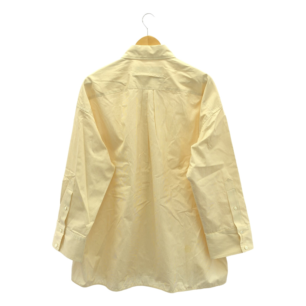 【美品】  TICCA / ティッカ | ストライプ オーバーサイズシャツ | F | オレンジ/ホワイト | レディース