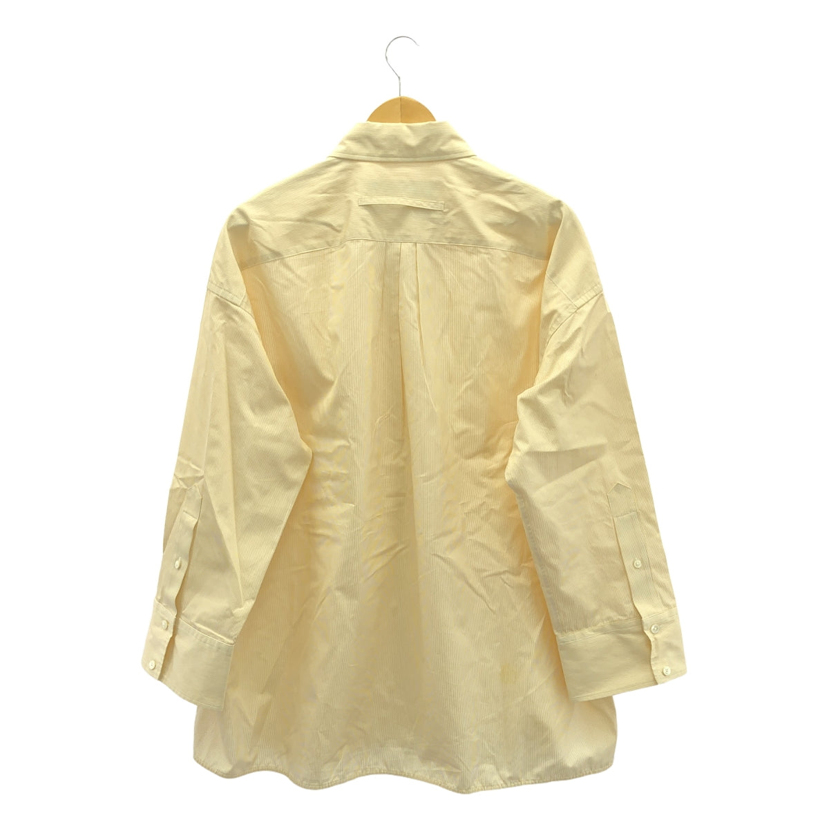 [狀況良好] TICCA |條紋超大襯衫 | F |橙色/白色|女性的