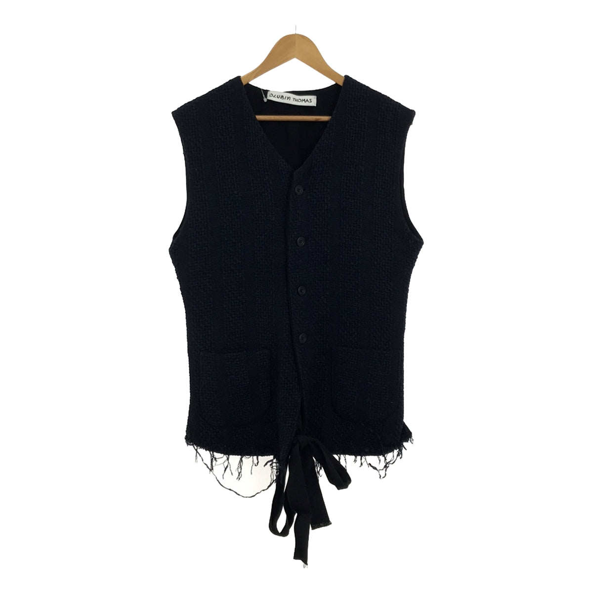 [New] OLUBIYI THOMAS / Olvi Thomas | 2023AW | Train driver vest Sashiko different material switching vest | 2 | Navy | Men's