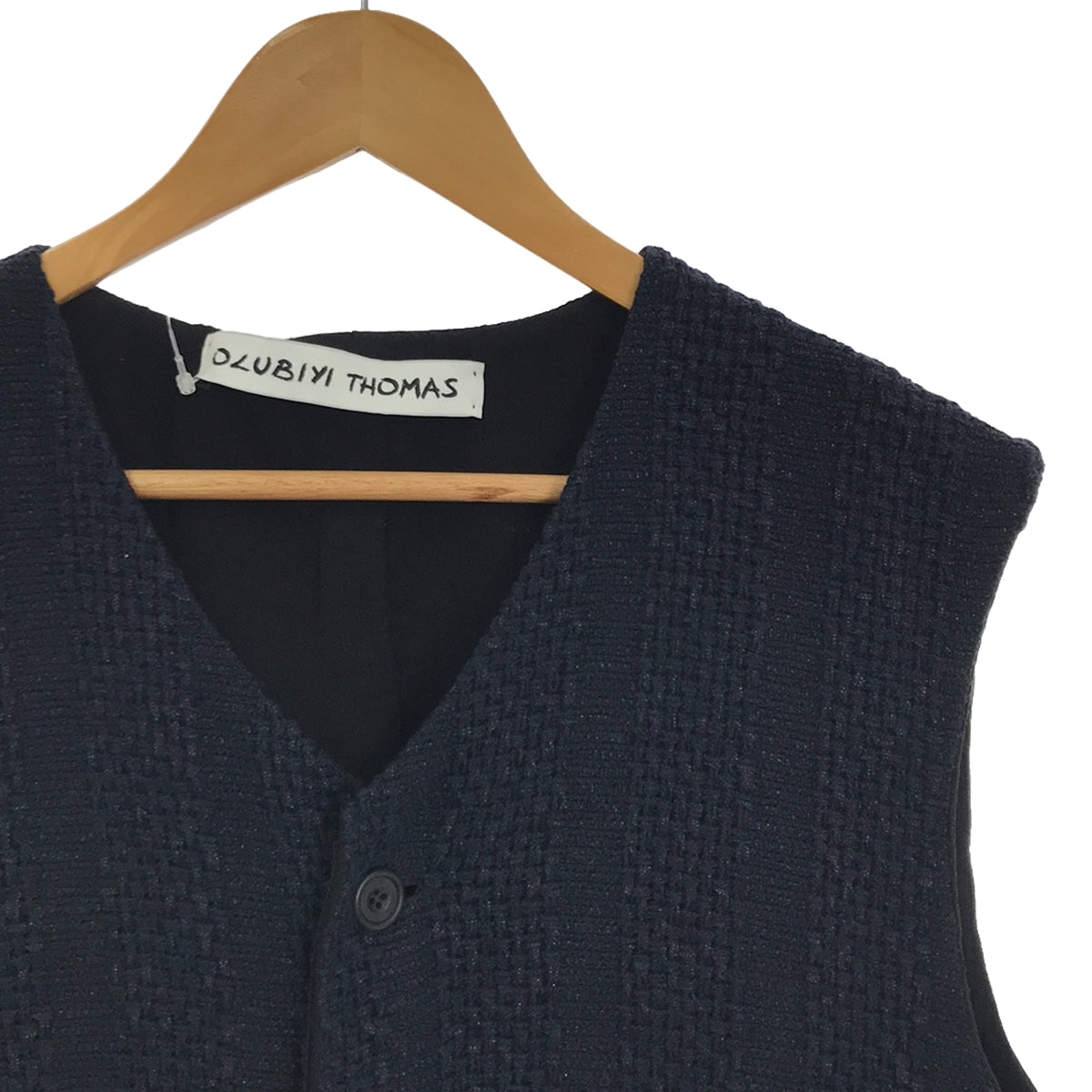 [New] OLUBIYI THOMAS / Olvi Thomas | 2023AW | Train driver vest Sashiko different material switching vest | 2 | Navy | Men's