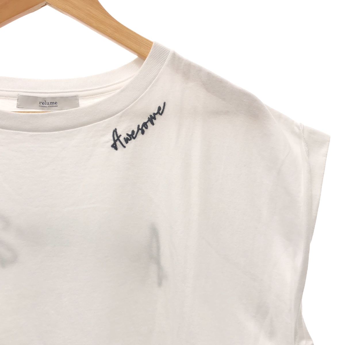 JOURNAL STANDARD relume | 2024SS | Embroidered logo French TEE | F | Women's