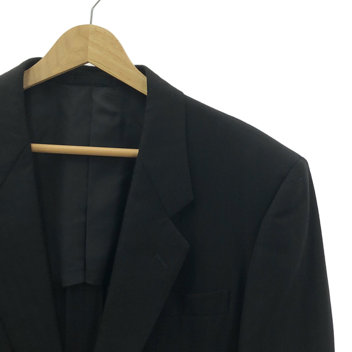 [狀況良好] COMME des GARCONS HOMME DEUX | 人字紋 2B 修身夾克 全襯裡 / 雙褶休閒褲 | S | 黑色 | 男款