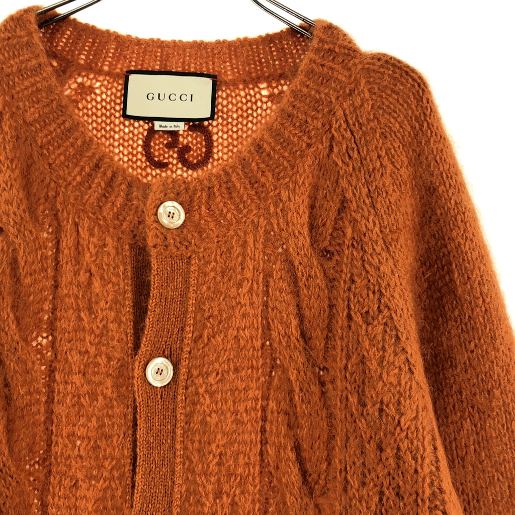 GUCCI / グッチ | モヘヤ ウール ケーブルニット カーディガン | L | メンズ