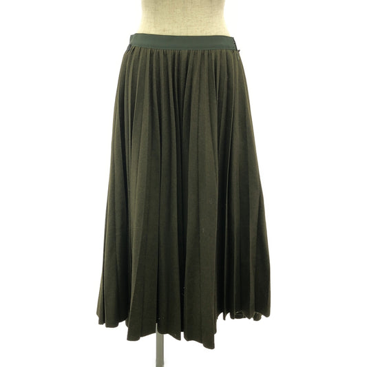 sacai / サカイ | Zip Detail Pleated Skirt  / 異素材 切替 プリーツ レイヤード スカート | 2 | レディース