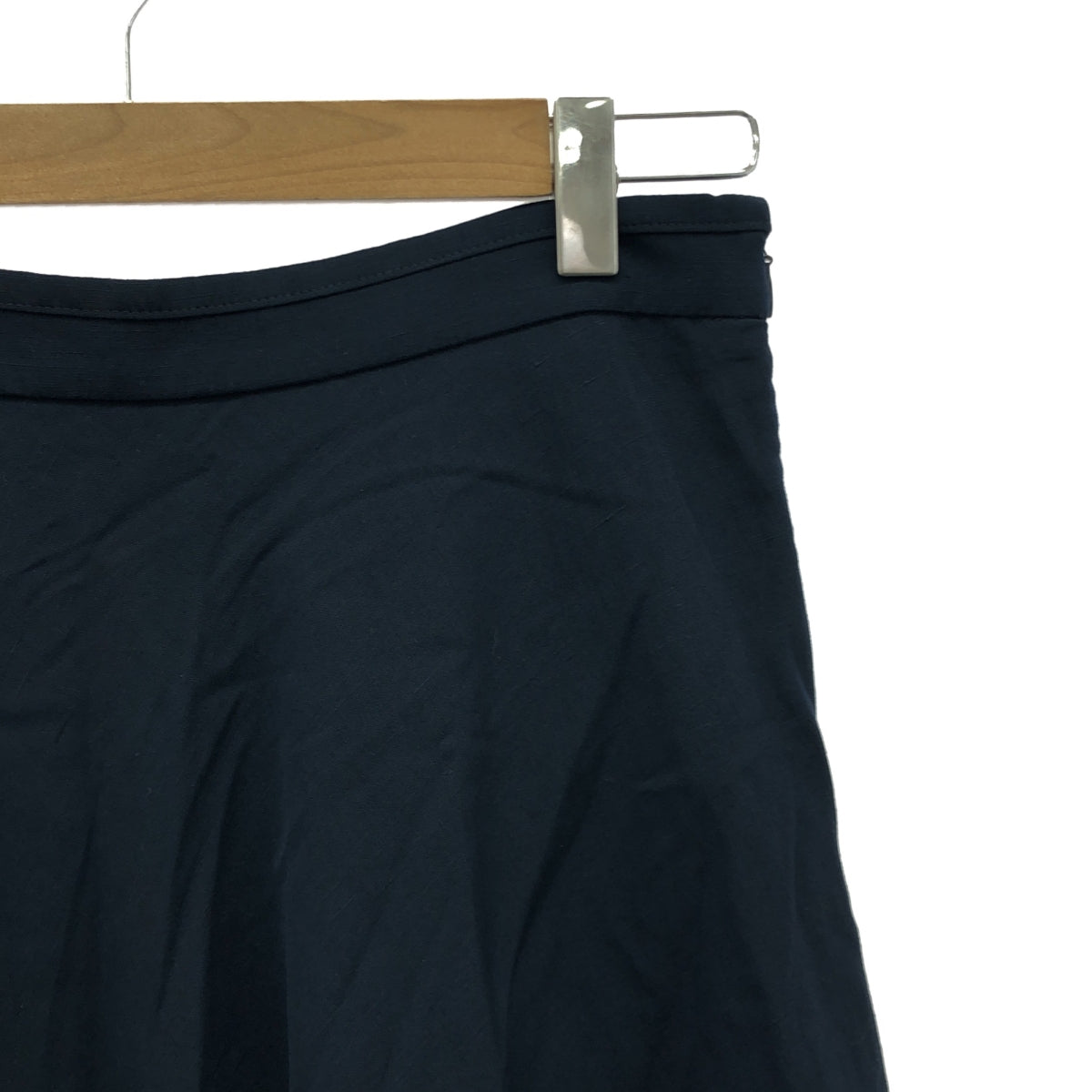 明日世界 BALLSEY |柔軟人造絲亞麻喇叭裙 |尺寸 36 |海軍 |女性的