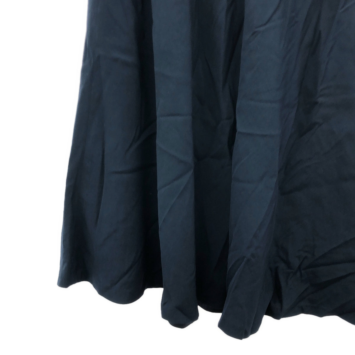 明日世界 BALLSEY |柔軟人造絲亞麻喇叭裙 |尺寸 36 |海軍 |女性的