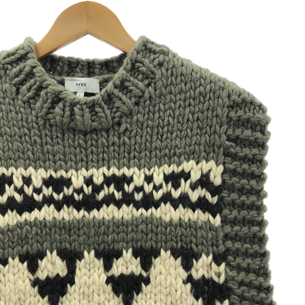 HYKE / 하이크 | COWICHAN SWEATER VEST 카우틴 니트 베스트 | 1 | 여성