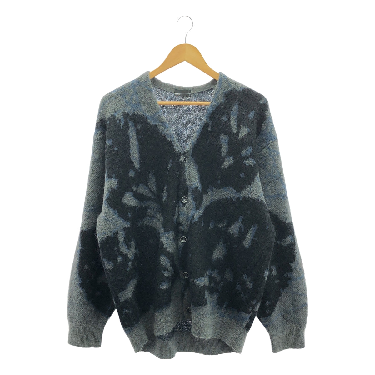 LAD MUSICIAN / ラッドミュージシャン | 2021AW | LONG CARDIGAN MOHAIR WJQ KNIT LEAF モヘヤニット ロング カーディガン | 44 | マルチカラー | メンズ