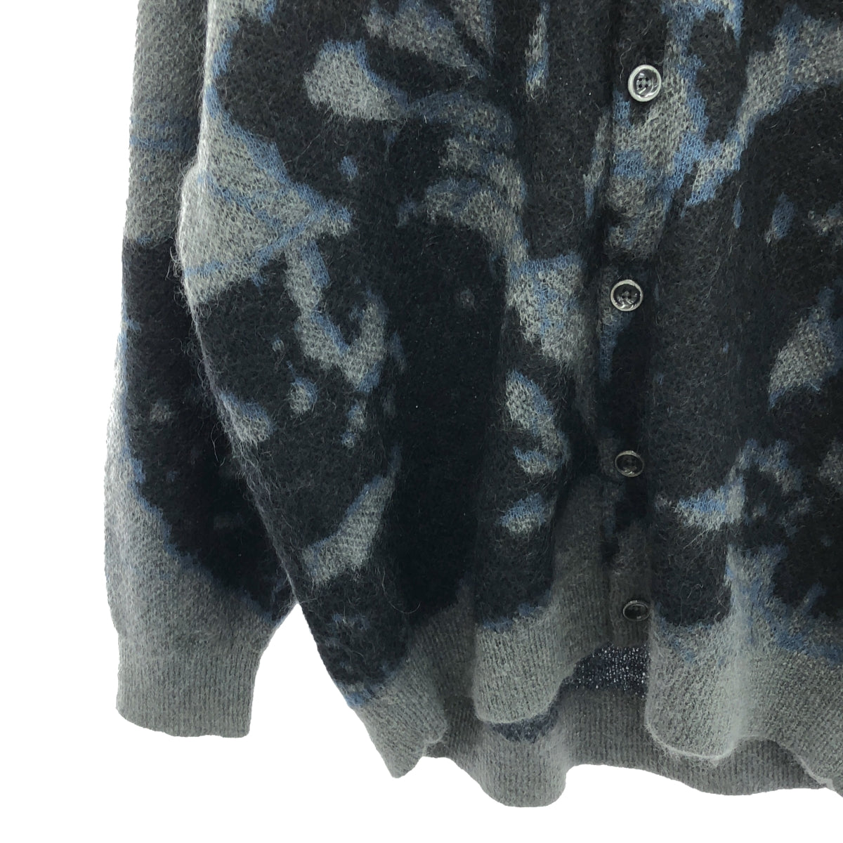 LAD MUSICIAN / ラッドミュージシャン | 2021AW | LONG CARDIGAN MOHAIR WJQ KNIT LEAF モヘヤニット ロング カーディガン | 44 | マルチカラー | メンズ