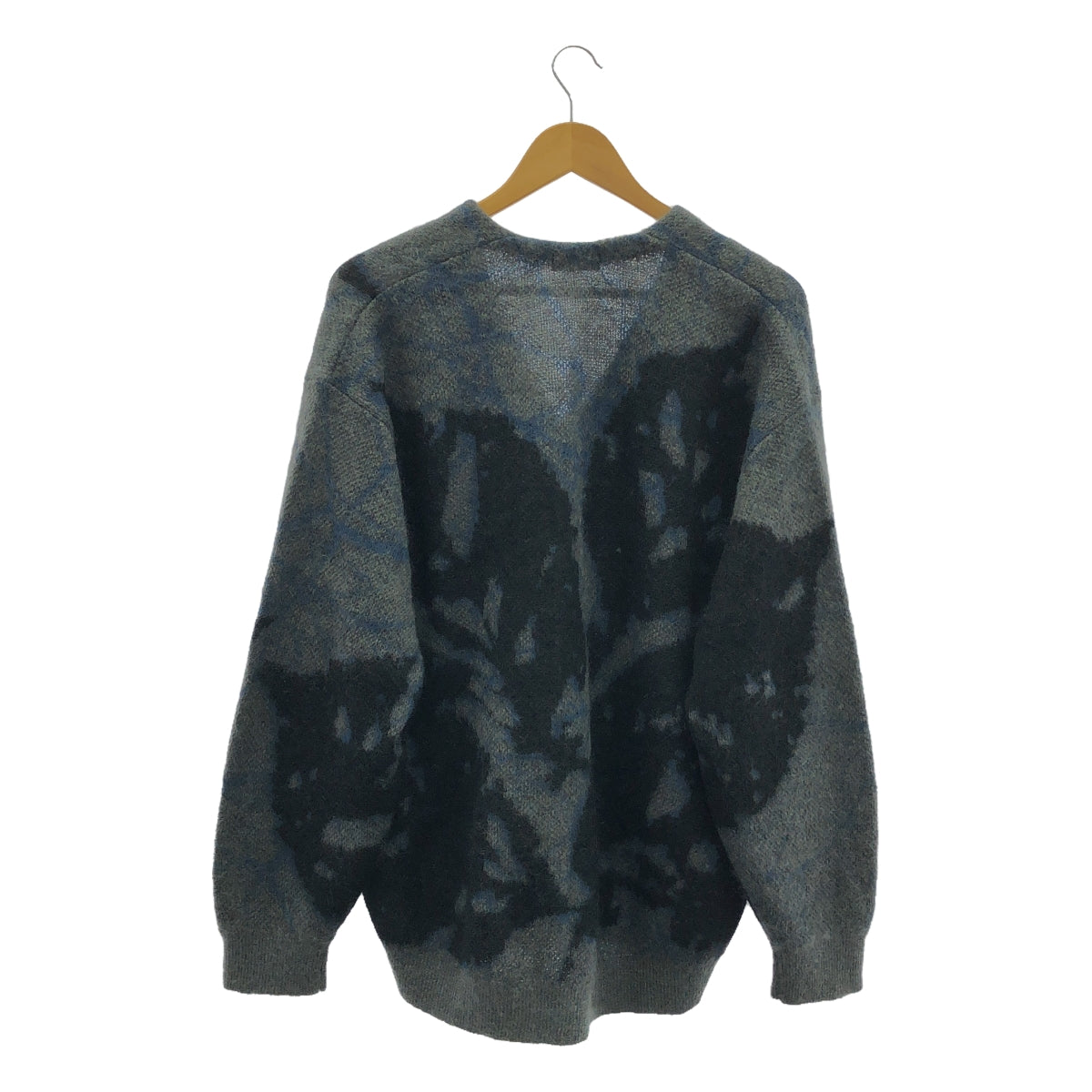 LAD MUSICIAN / ラッドミュージシャン | 2021AW | LONG CARDIGAN MOHAIR WJQ KNIT LEAF モヘヤニット ロング カーディガン | 44 | マルチカラー | メンズ