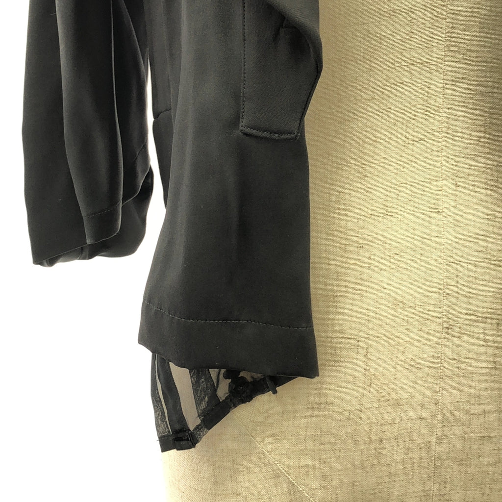 COMME des GARCONS | 2005AW |不同材質切換蕾絲裝飾單外套 / 全襯裡 | M |黑色 |女性的