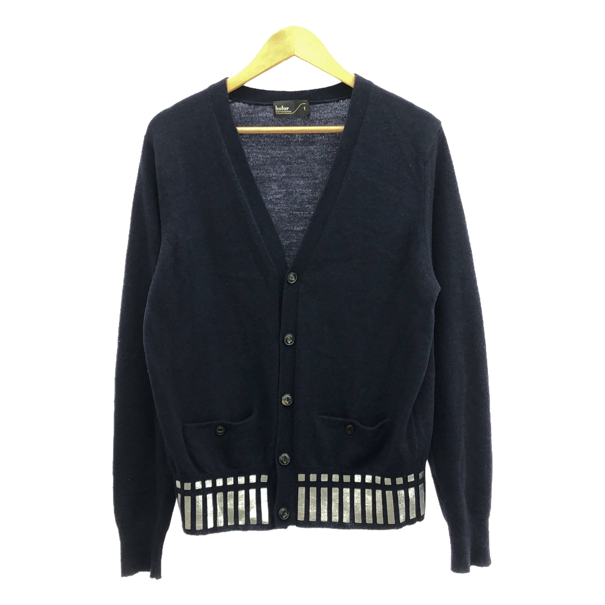 kolor / kolor |羊毛V領開襟衫 | 1 |海軍 |男士