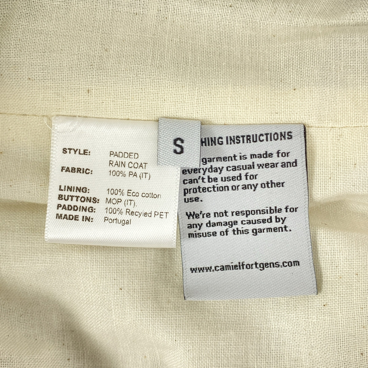 【미품】 CAMIEL FORTGENS / 카미엘 포트 헨스 | PADDED RAIN COAT 나일론 패티드 레인 코트 | S | 네이비 | 남성