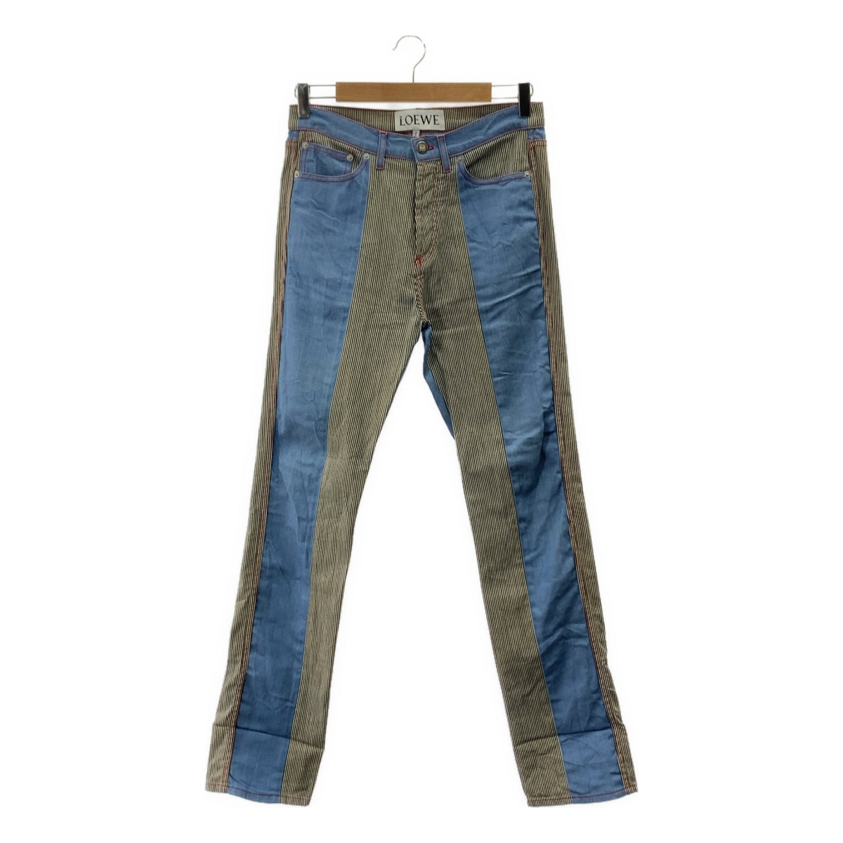 LOEWE / ロエベ | デニム ヒッコリー スリムフィット パンツ | 36 | メンズ