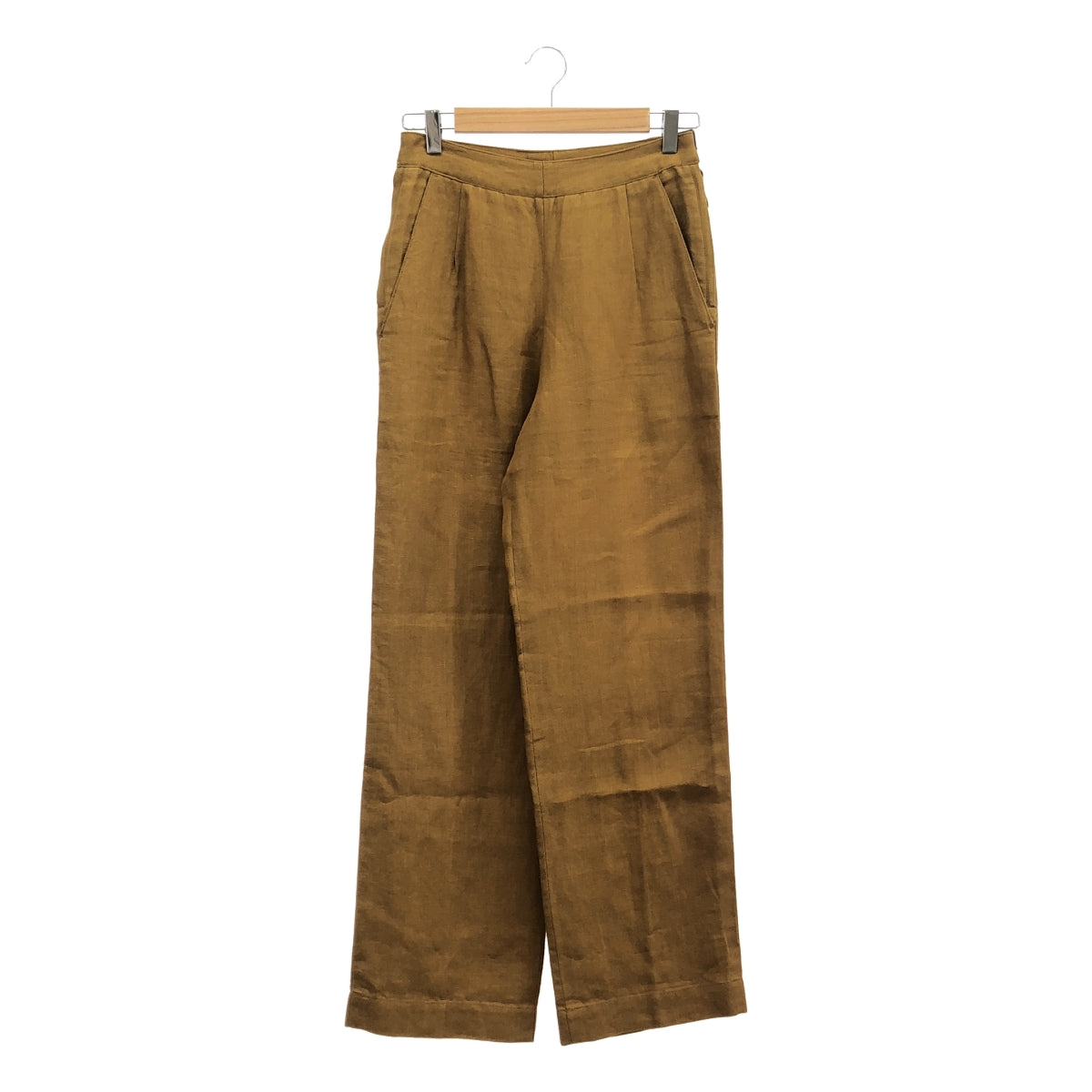 NOWOS / ノーウォス | リネン サイドベルトパンツ | M |