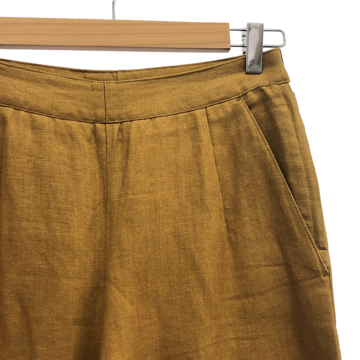 NOWOS / ノーウォス | リネン サイドベルトパンツ | M |