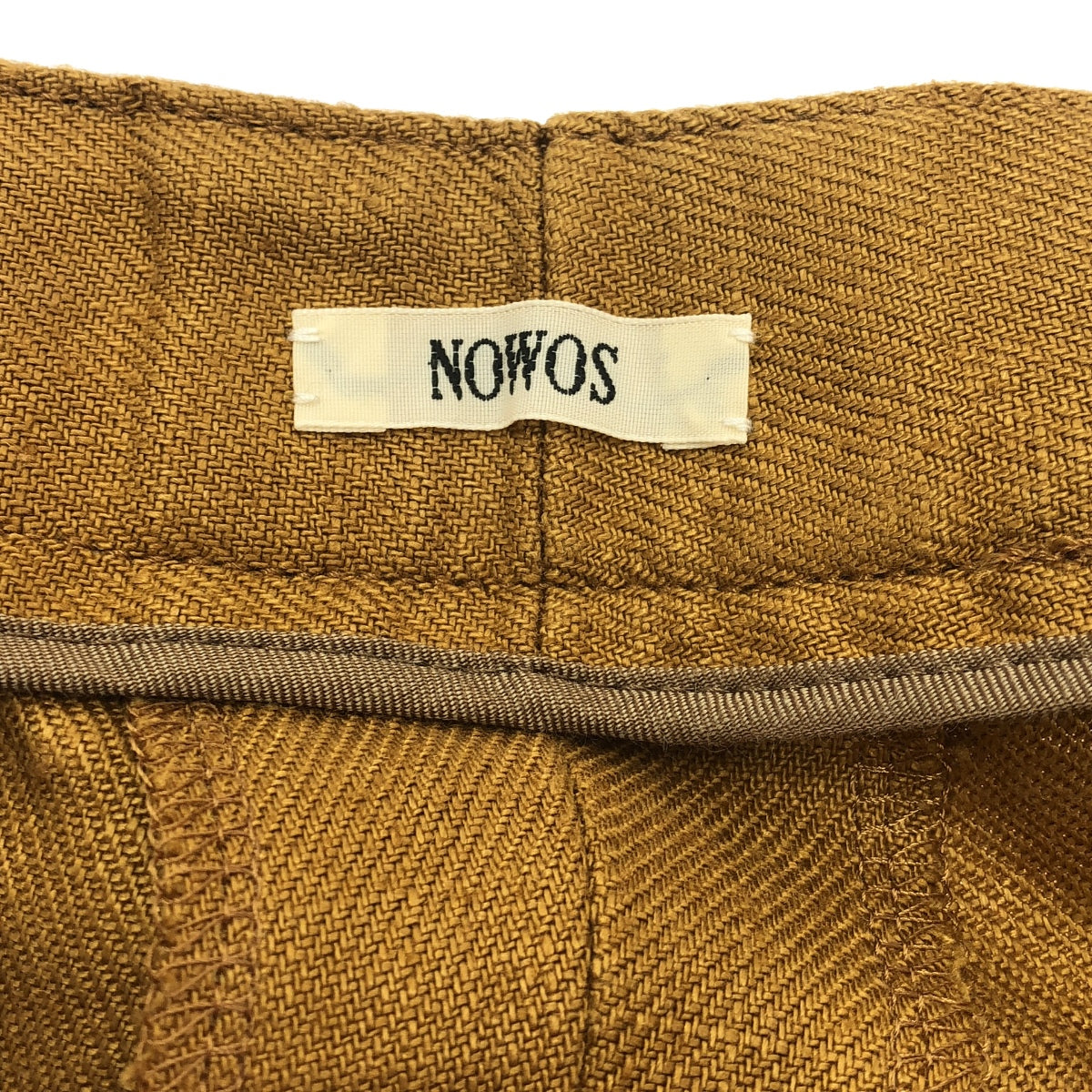 NOWOS / ノーウォス | リネン サイドベルトパンツ | M |