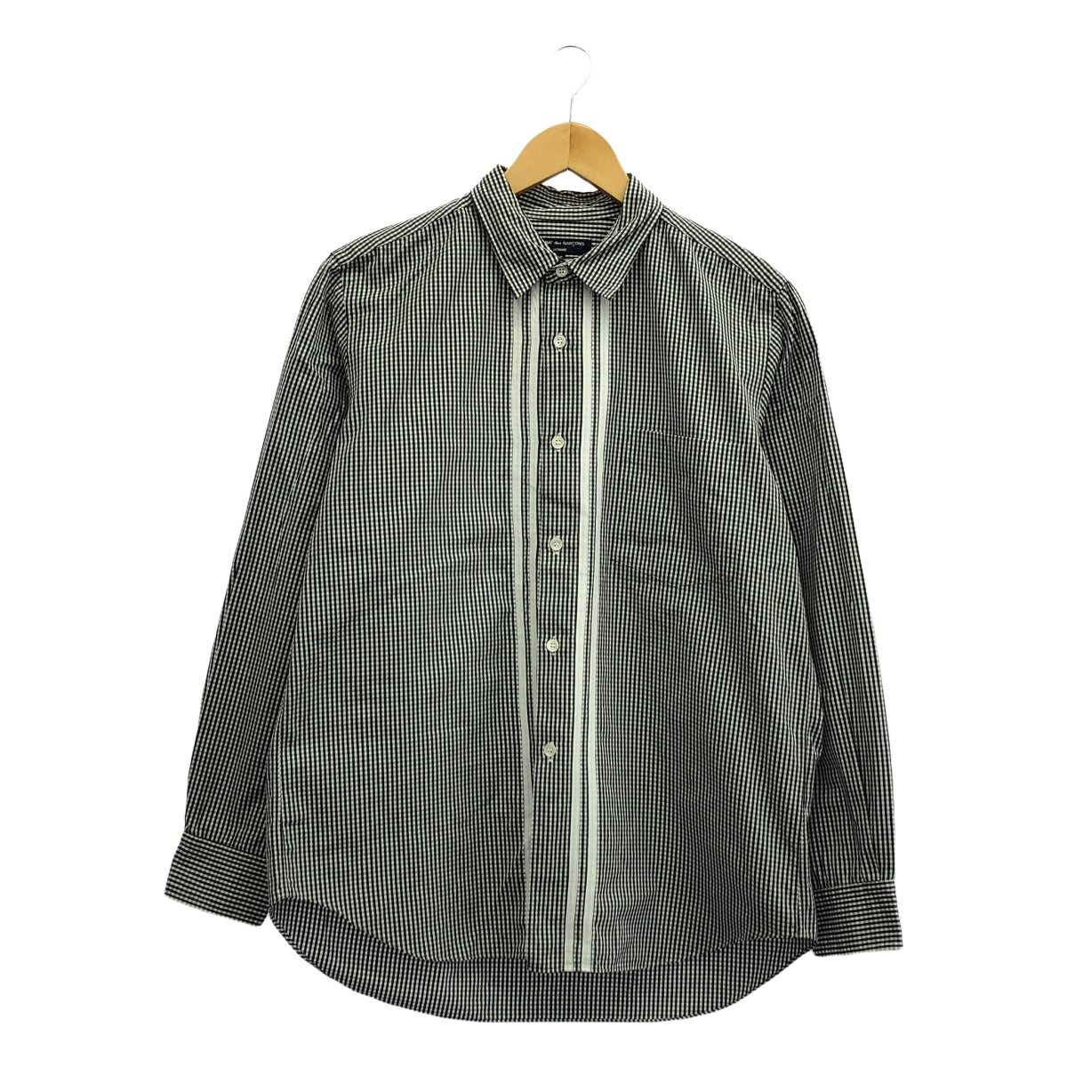COMME des GARCONS HOMME | 2008春夏 |前貼有格紋棉質襯衫 | SS |黑白|男士
