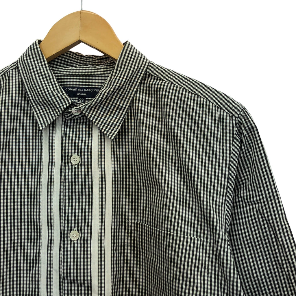 COMME des GARCONS HOMME | 2008春夏 |前貼有格紋棉質襯衫 | SS |黑白|男士