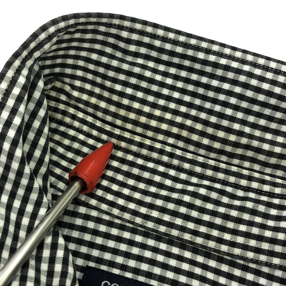 COMME des GARCONS HOMME / 컴데 갤슨 옴므 | 2008SS | 프론트 테이핑 깅엄 체크 코튼 셔츠 | SS | 블랙 / 화이트 | 남성