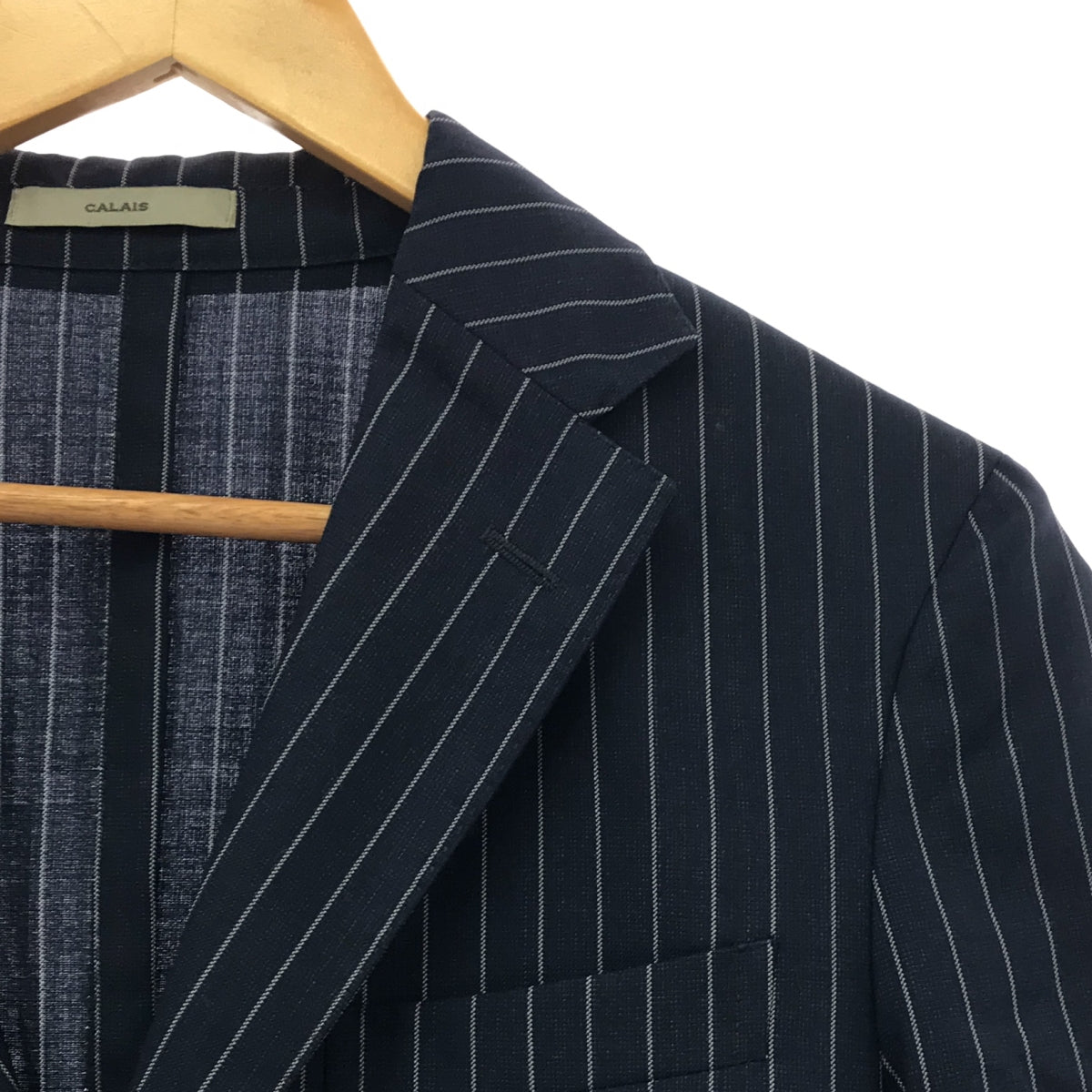 BOGLIOLI / BOGLIOLI | CALAIS Suit Set Wool Stripe 3B Tailored Jacket Slacks | 44 | Navy | Men's