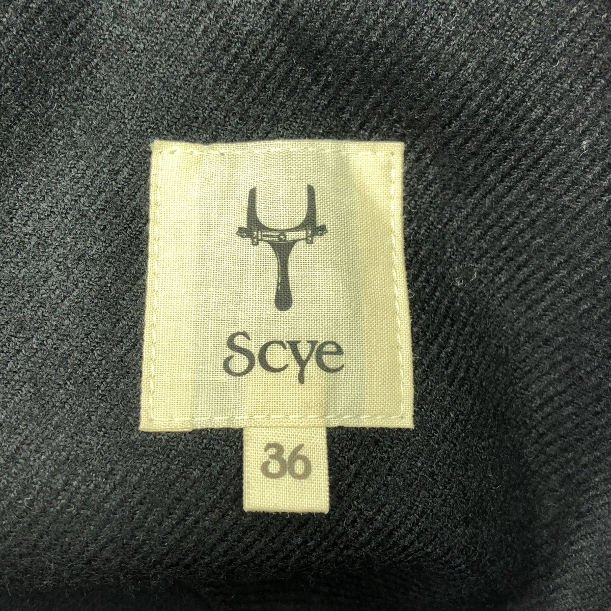 SCYE / サイ | ウール ノーカラーコート | 36 | ダークネイビー | レディース