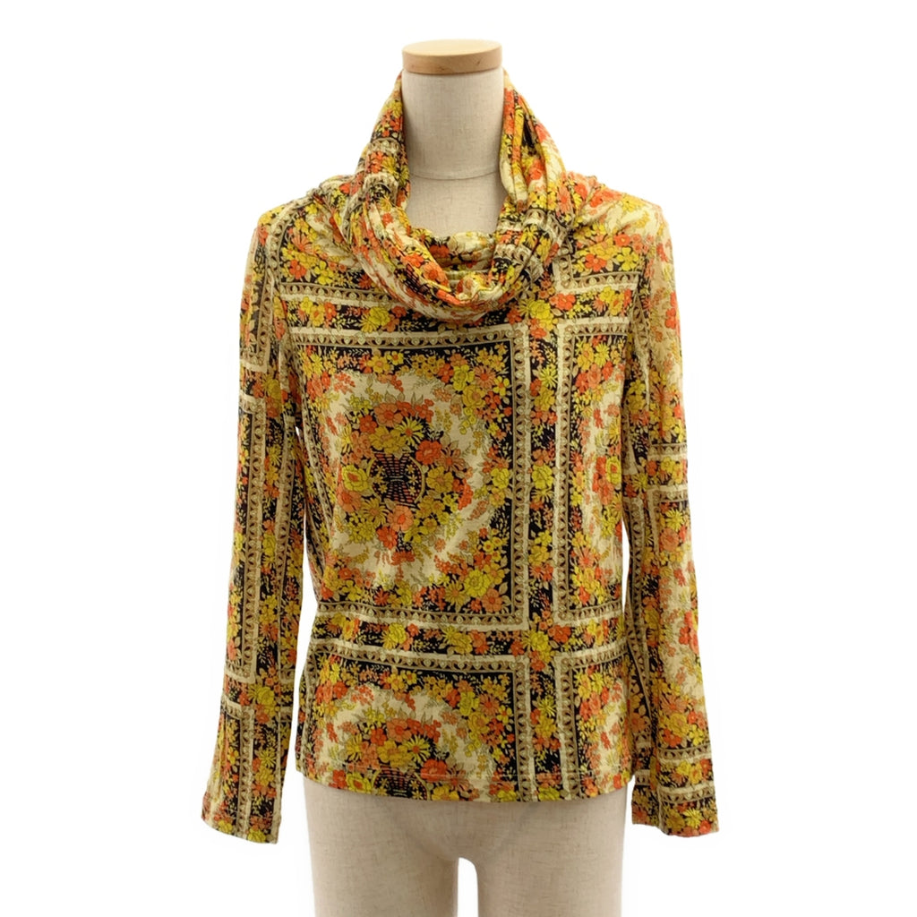 JUNYA WATANABE COMME des GARCONS / ジュンヤワタナベ | 2008AW | 総柄 変形オーバーネック プルオーバー カットソー | S | マルチカラー | レディース