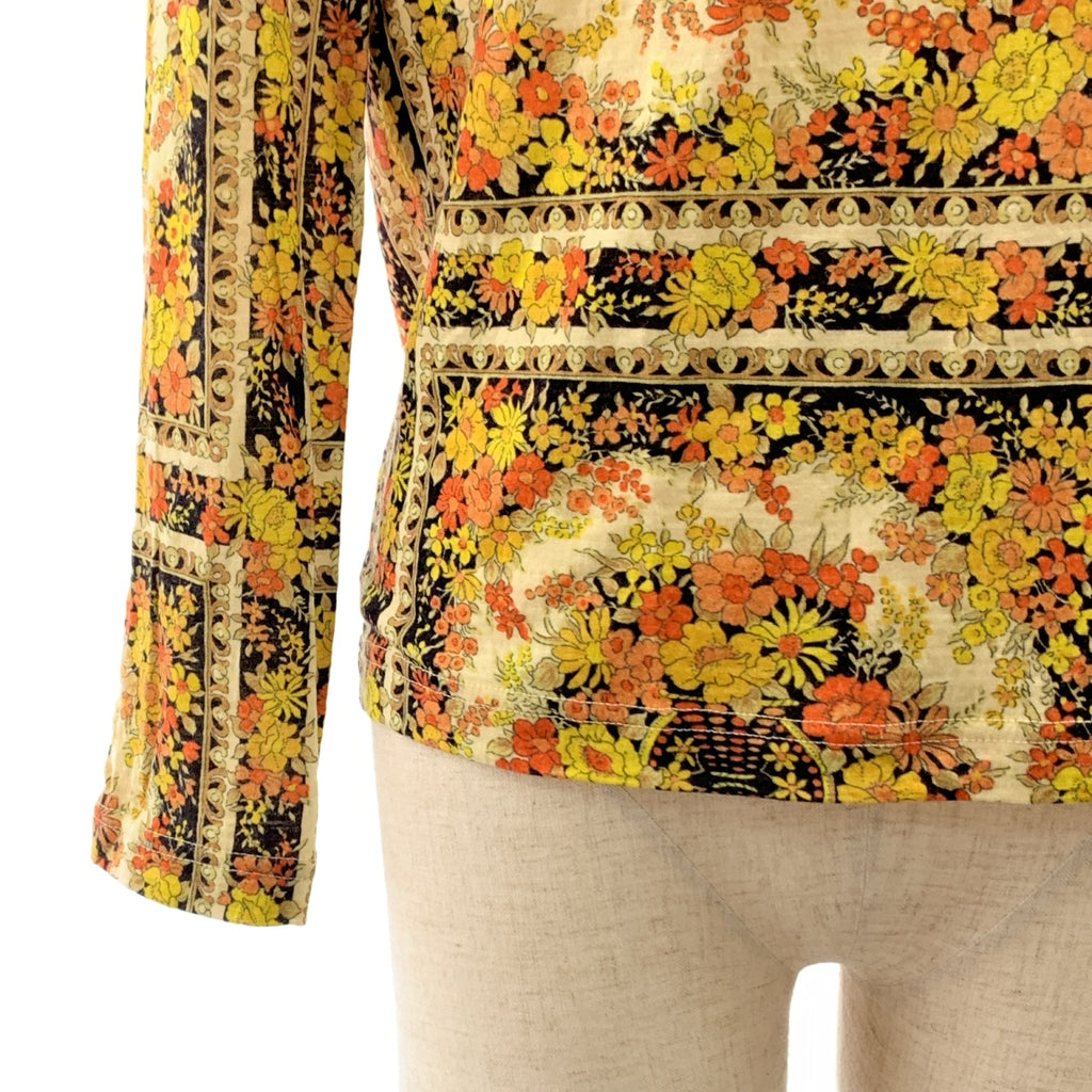 JUNYA WATANABE COMME des GARCONS / ジュンヤワタナベ | 2008AW | 総柄 変形オーバーネック プルオーバー カットソー | S | マルチカラー | レディース