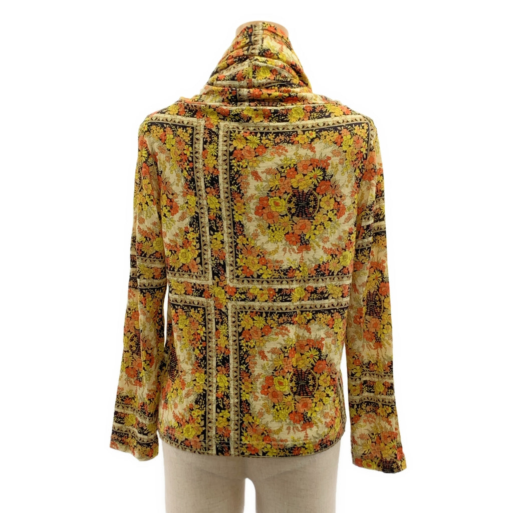 JUNYA WATANABE COMME des GARCONS / ジュンヤワタナベ | 2008AW | 総柄 変形オーバーネック プルオーバー カットソー | S | マルチカラー | レディース