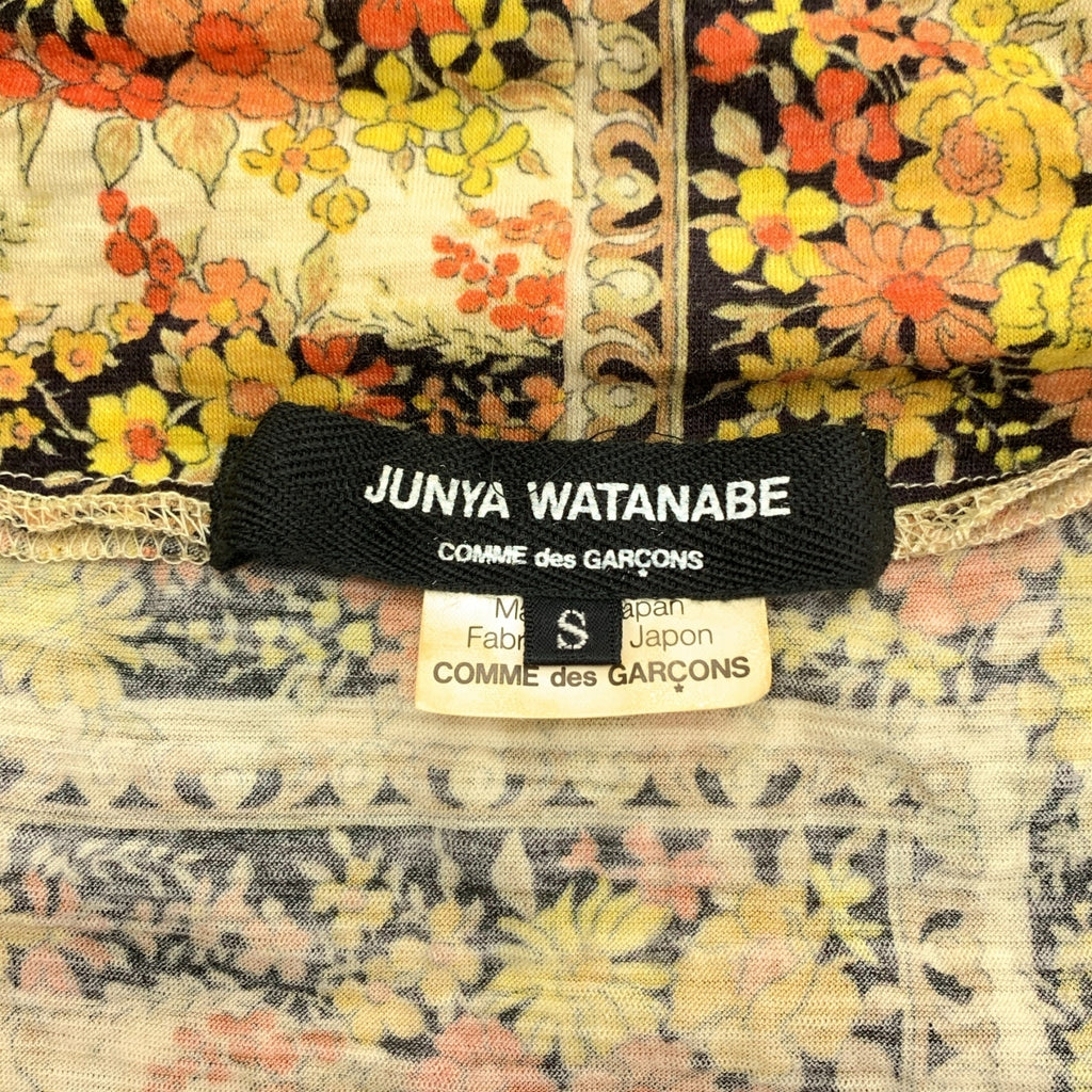 JUNYA WATANABE COMME des GARCONS / ジュンヤワタナベ | 2008AW | 総柄 変形オーバーネック プルオーバー カットソー | S | マルチカラー | レディース