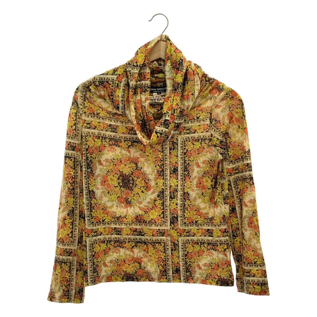 JUNYA WATANABE COMME des GARCONS / ジュンヤワタナベ | 2008AW | 総柄 変形オーバーネック プルオーバー カットソー | S | マルチカラー | レディース