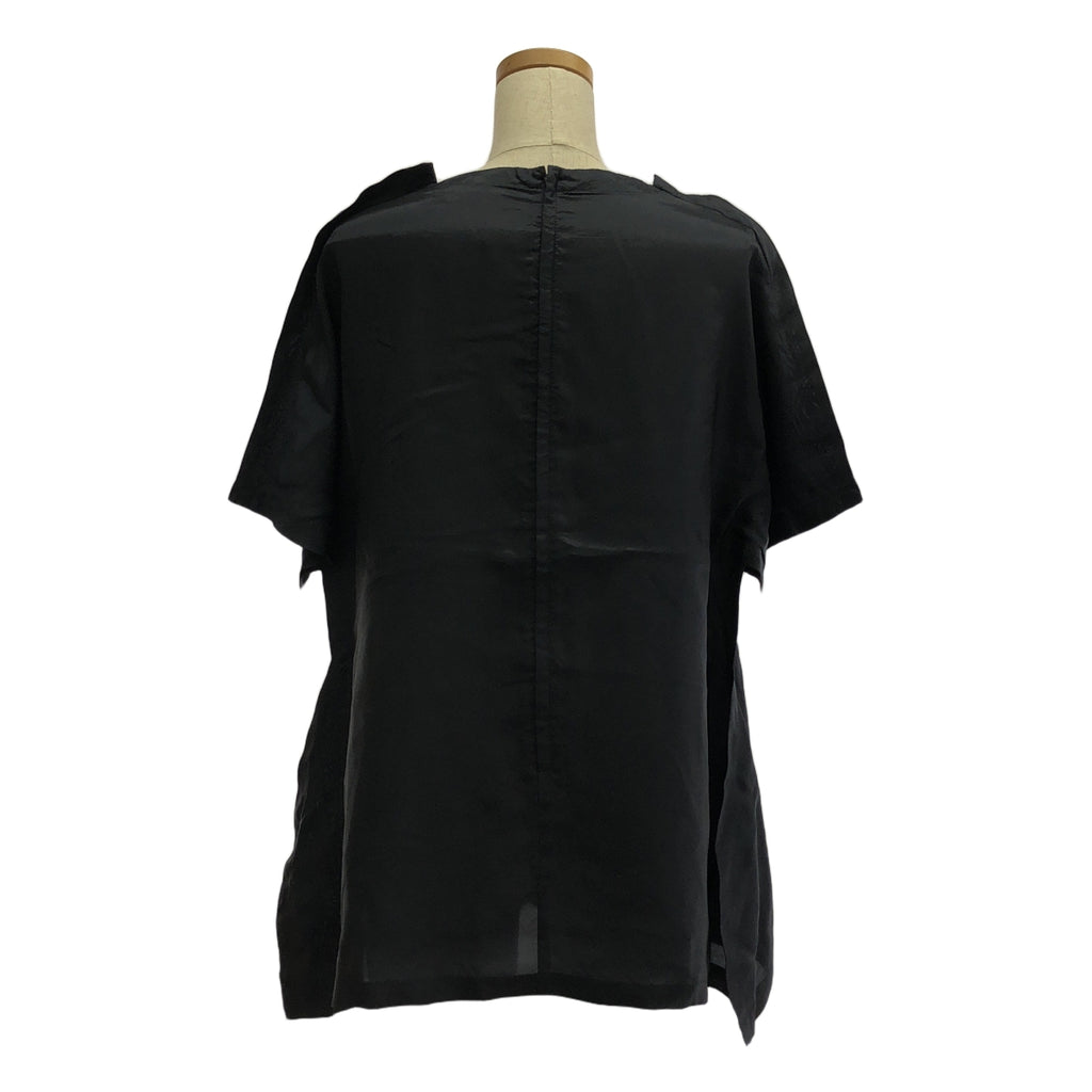 COMME des GARCONS COMME des GARCONS / 콤콤 | 2015SS | 큐플러 백 Zip 블라우스 풀오버 탑스 | S | 다크 네이비 | 여성