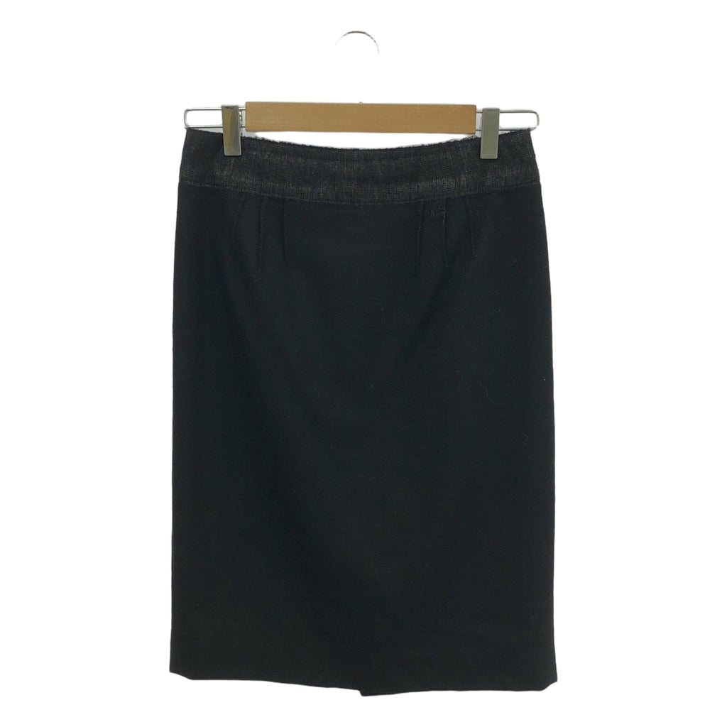 ADORE / アドーア | ウール カシミヤ バックスリット スカート | 36 | ブラック | レディース
