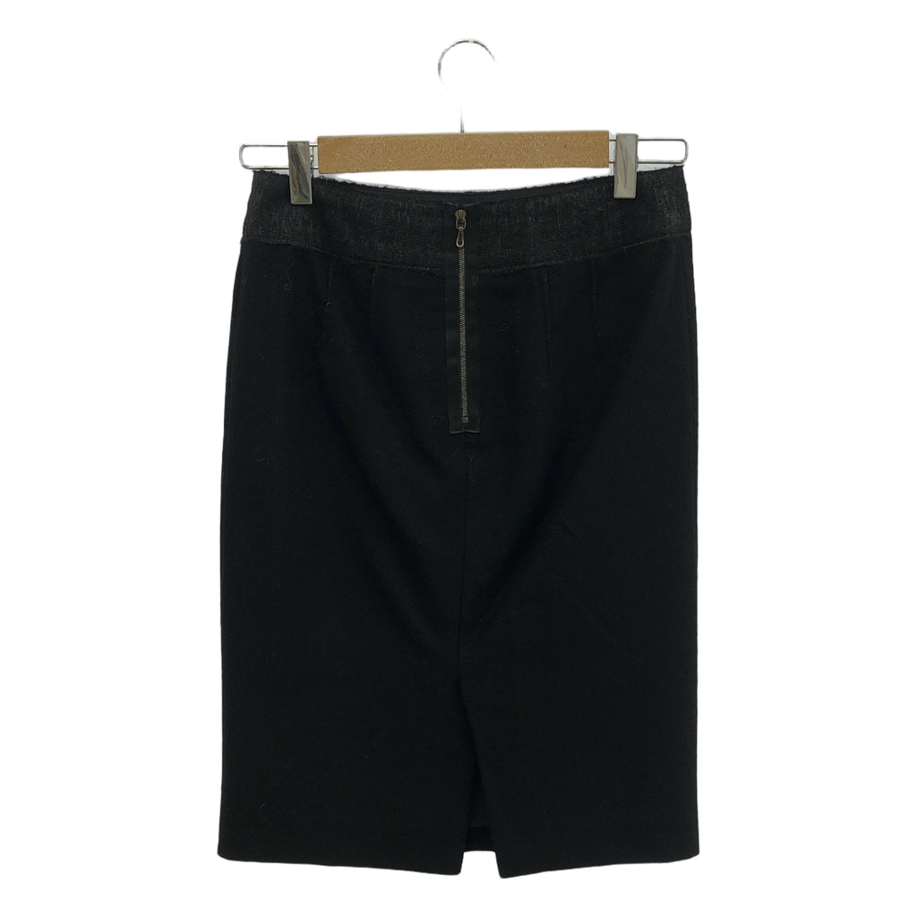 ADORE / アドーア | ウール カシミヤ バックスリット スカート | 36 | ブラック | レディース