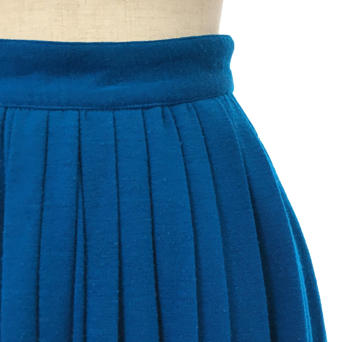 tricot COMME des GARCONS | Pleated wool knit long skirt | — | Blue | Women's