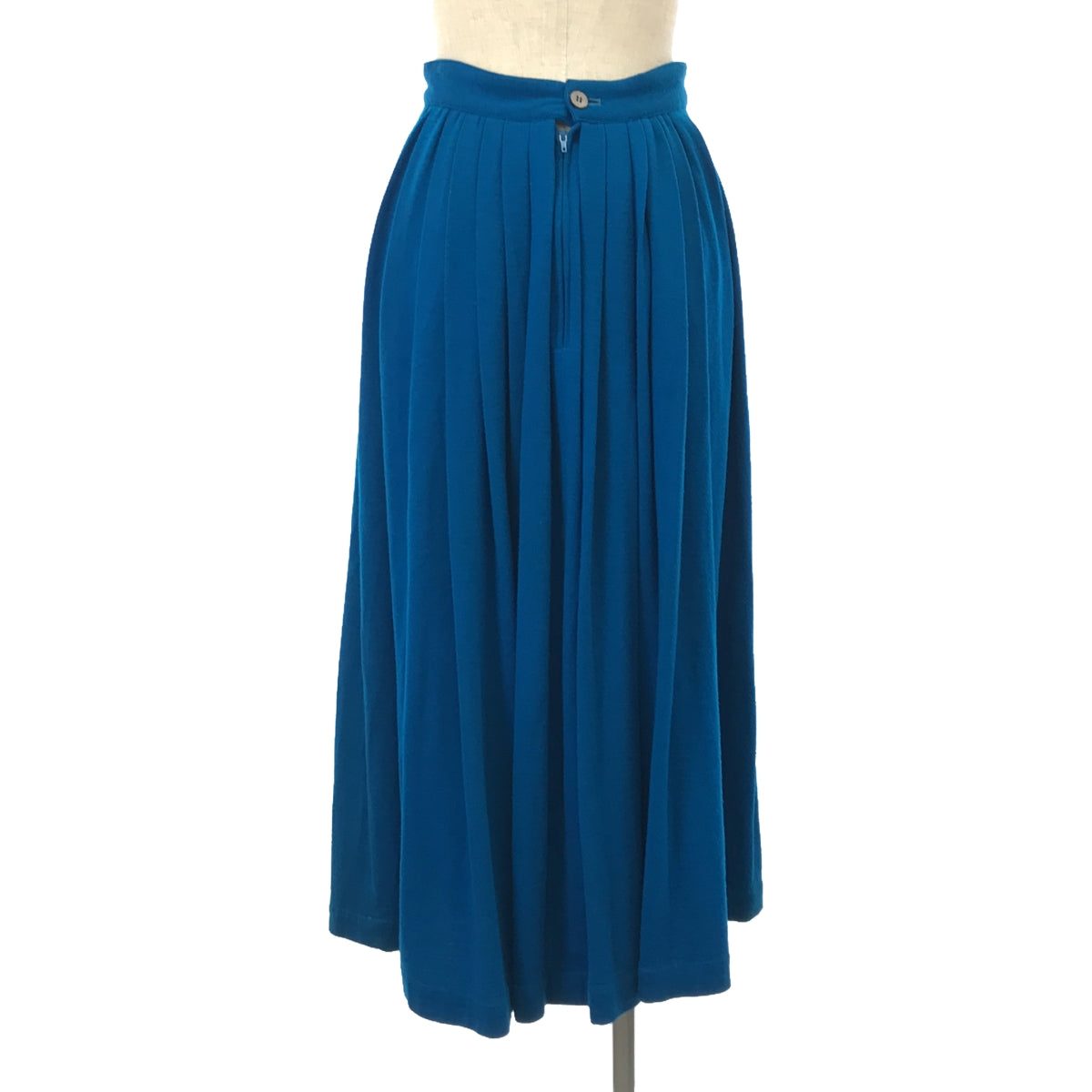 tricot COMME des GARCONS | Pleated wool knit long skirt | — | Blue | Women's