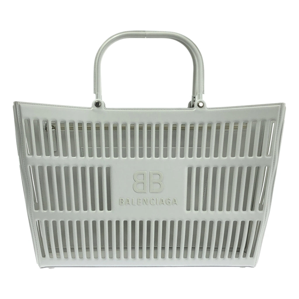 [品相良好] BALENCIAGA | 2022SS | 677990 / “Mag Large Basket”籃子托特包 | 白色 | 男士