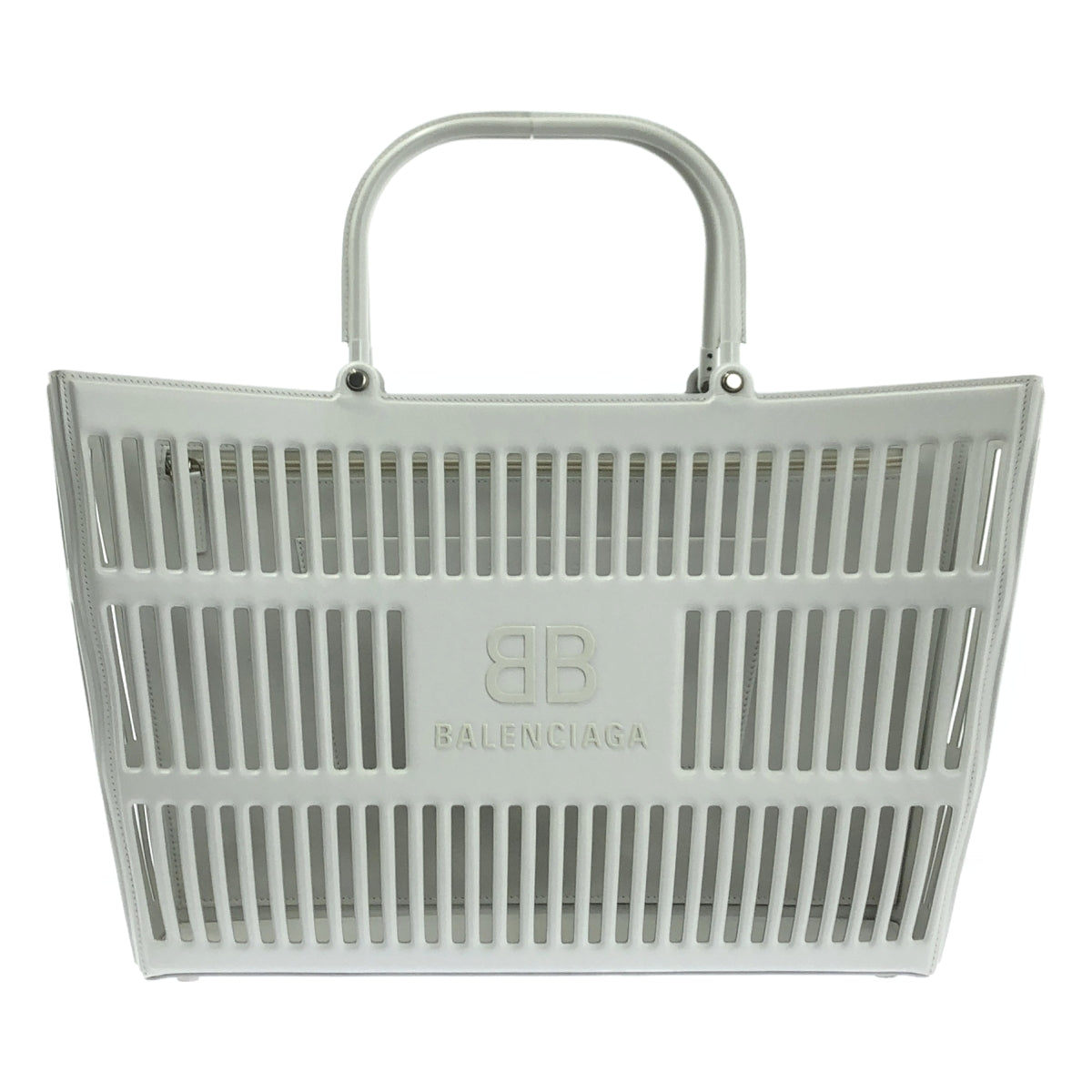 【미품】 BALENCIAGA / 발렌시아가 | 2022SS | 677990 / "Mag Large Basket"바구니 토트 백 | 화이트 | 남성