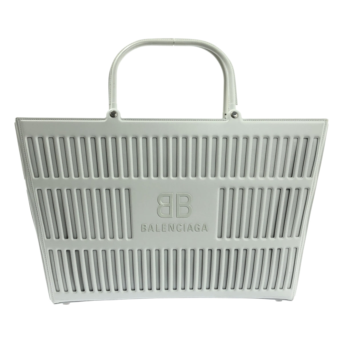 【미품】 BALENCIAGA / 발렌시아가 | 2022SS | 677990 / "Mag Large Basket"바구니 토트 백 | 화이트 | 남성