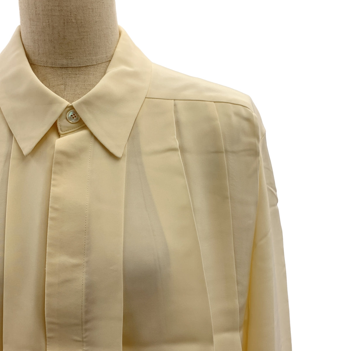 BLAMINK / ブラミンク | R SILK PLEAT STL BL silk 100％ / シルク プリーツ シャツ ブラウス | 38 | レディース