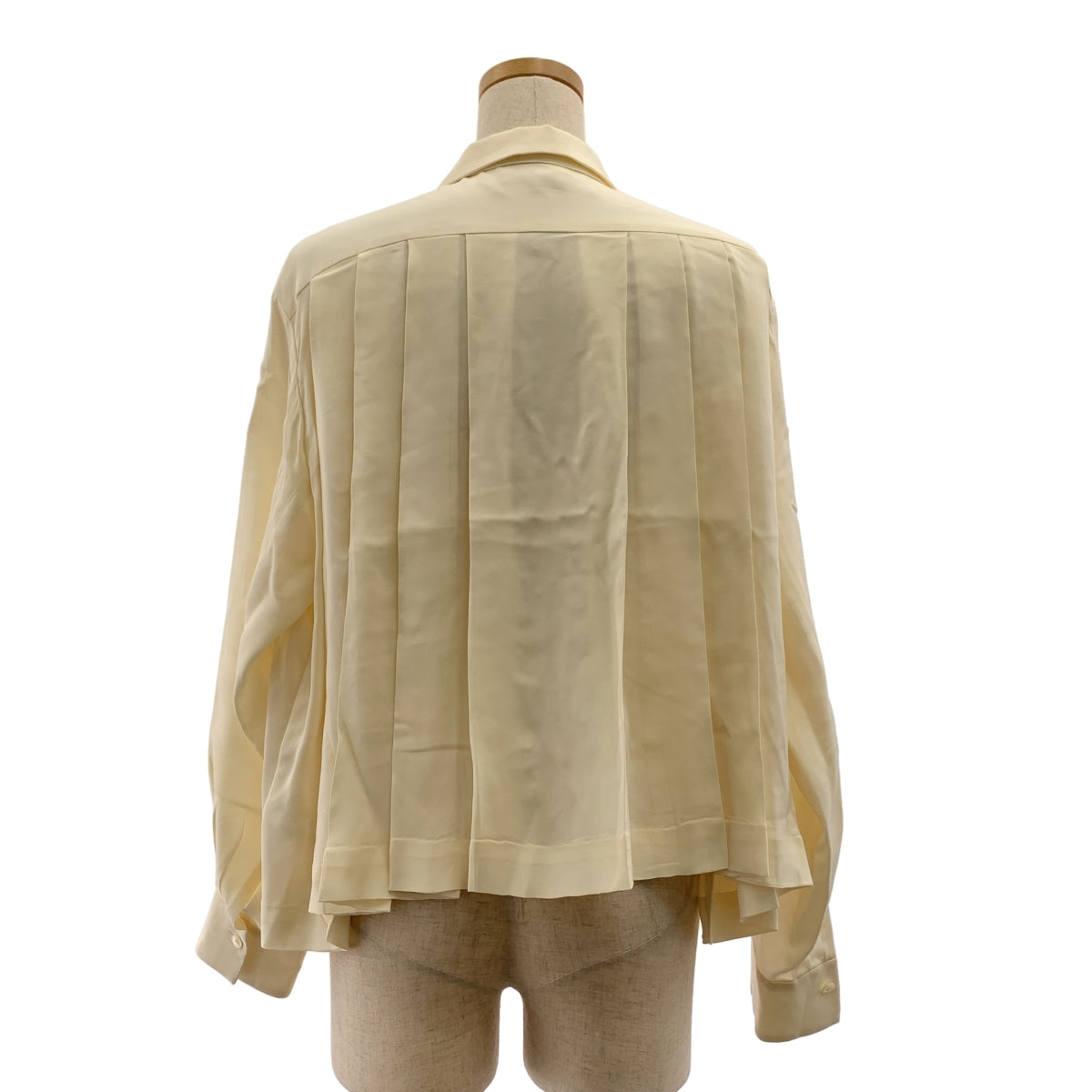BLAMINK / 브라밍크 | R SILK PLEAT STL BL silk 100% / 실크 플리츠 셔츠 블라우스 | 38 |