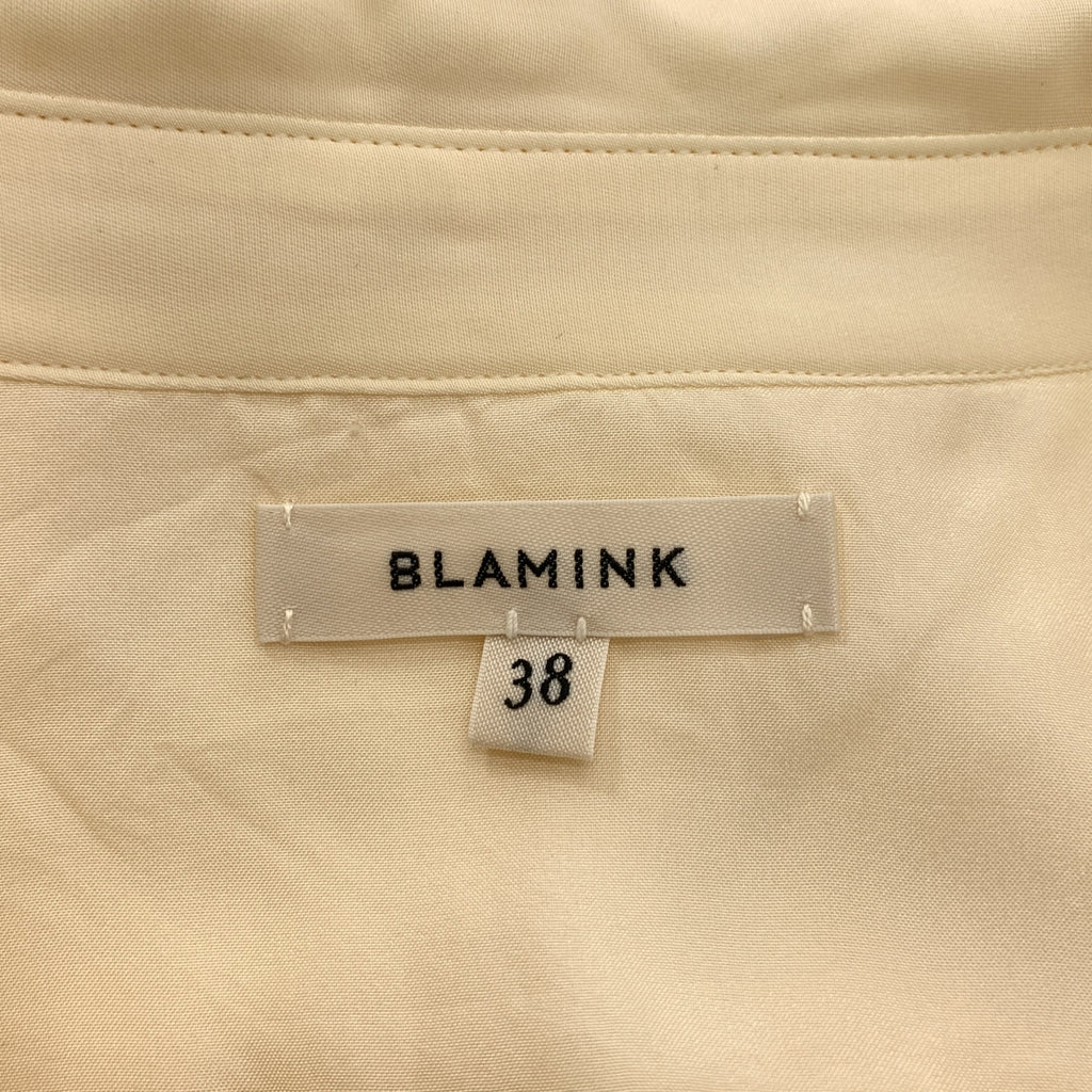 BLAMINK / 브라밍크 | R SILK PLEAT STL BL silk 100% / 실크 플리츠 셔츠 블라우스 | 38 |