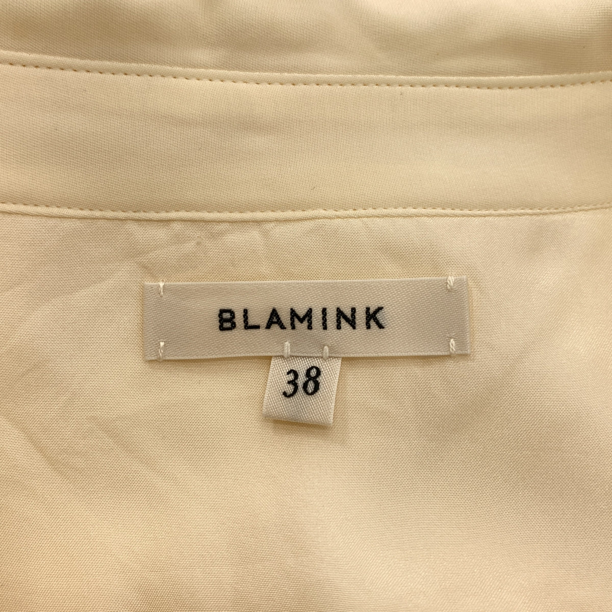 BLAMINK / 브라밍크 | R SILK PLEAT STL BL silk 100% / 실크 플리츠 셔츠 블라우스 | 38 |