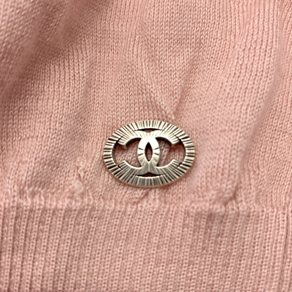 CHANEL / シャネル | フレンチスリーブ カシミヤシルク ニット | 40 | ピンク | レディース